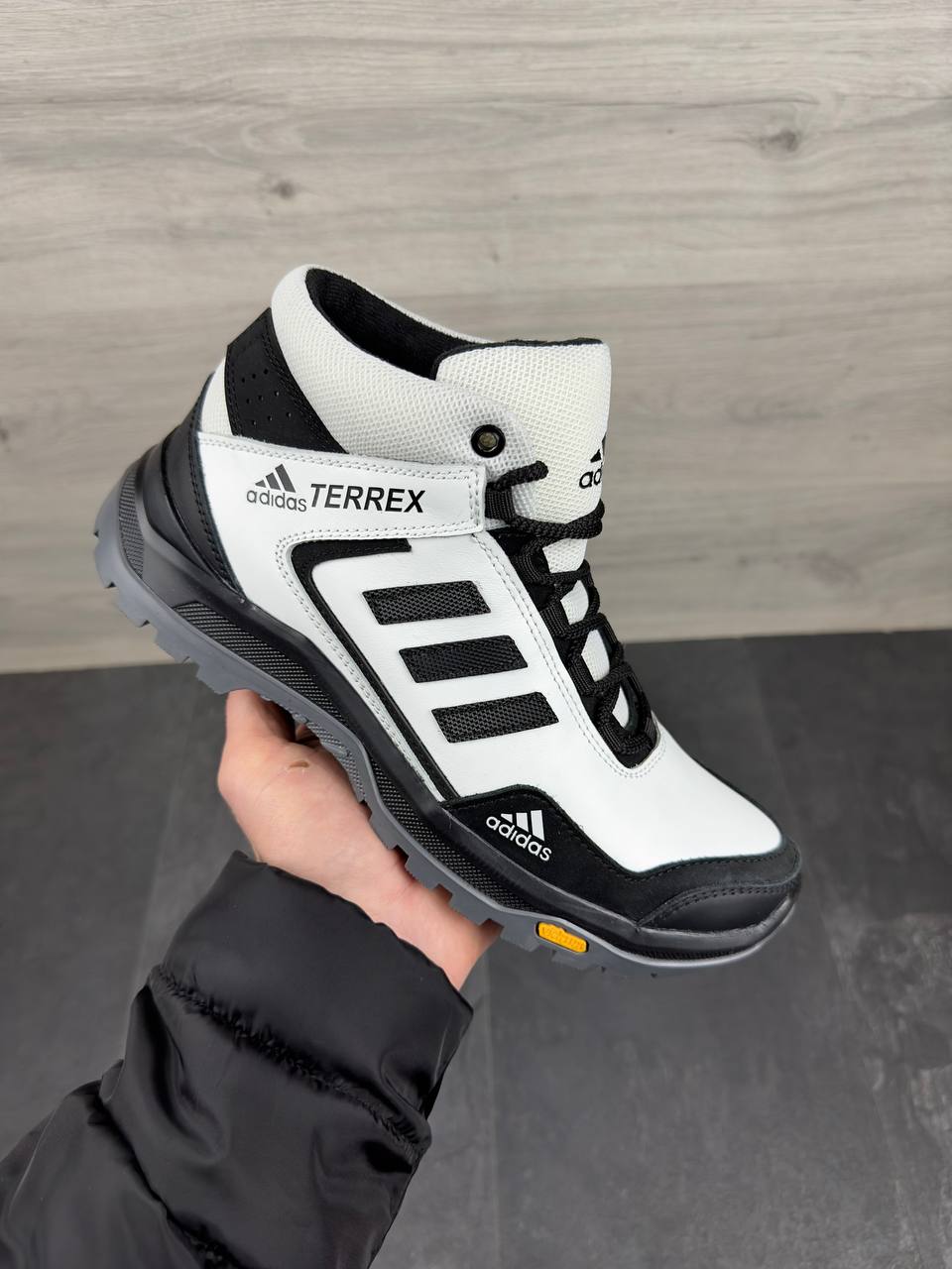 Чоловічі шкіряні зимові кросівки Код: А-1 біл/зима - Зображення 5