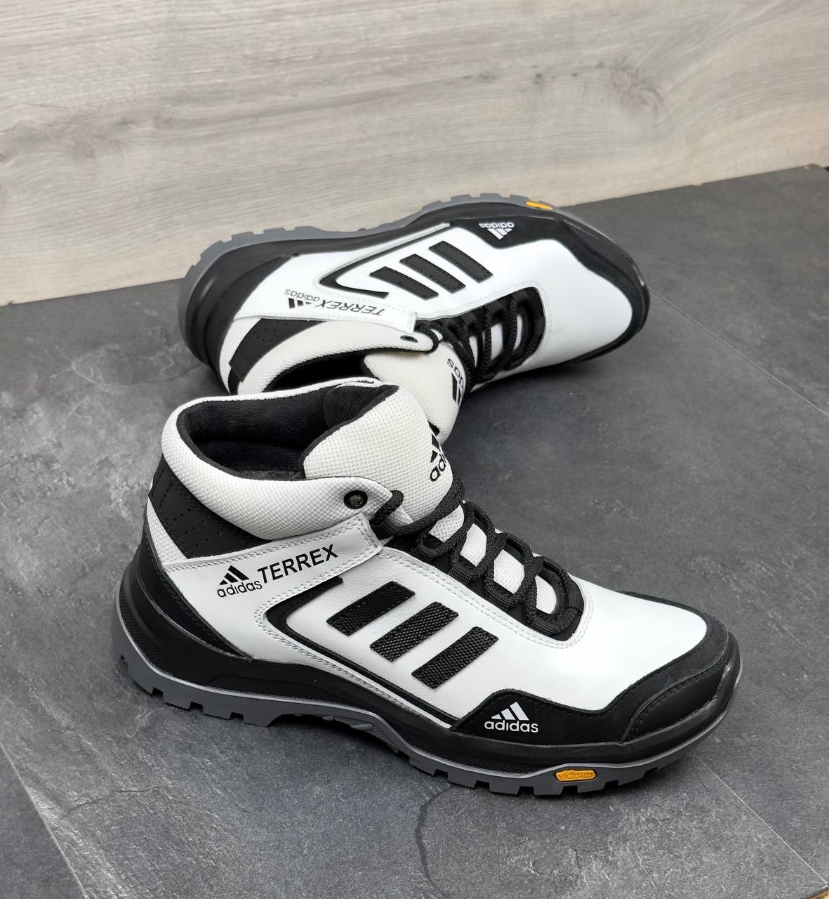 Чоловічі шкіряні зимові кросівки Код: А-1 біл/зима - Зображення 6