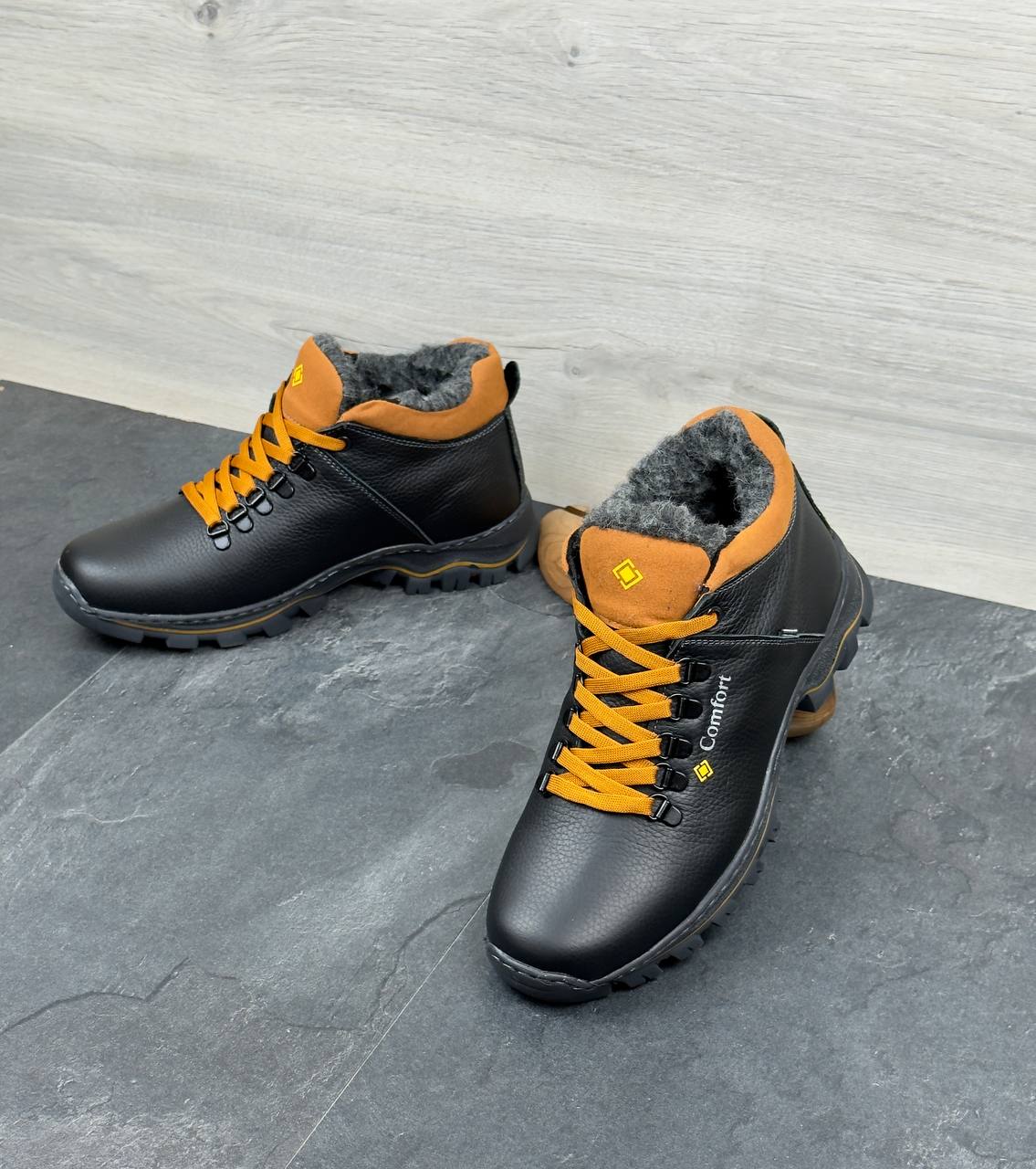 Чоловічі шкіряні черевики Код: М-93 comfort - Зображення 3