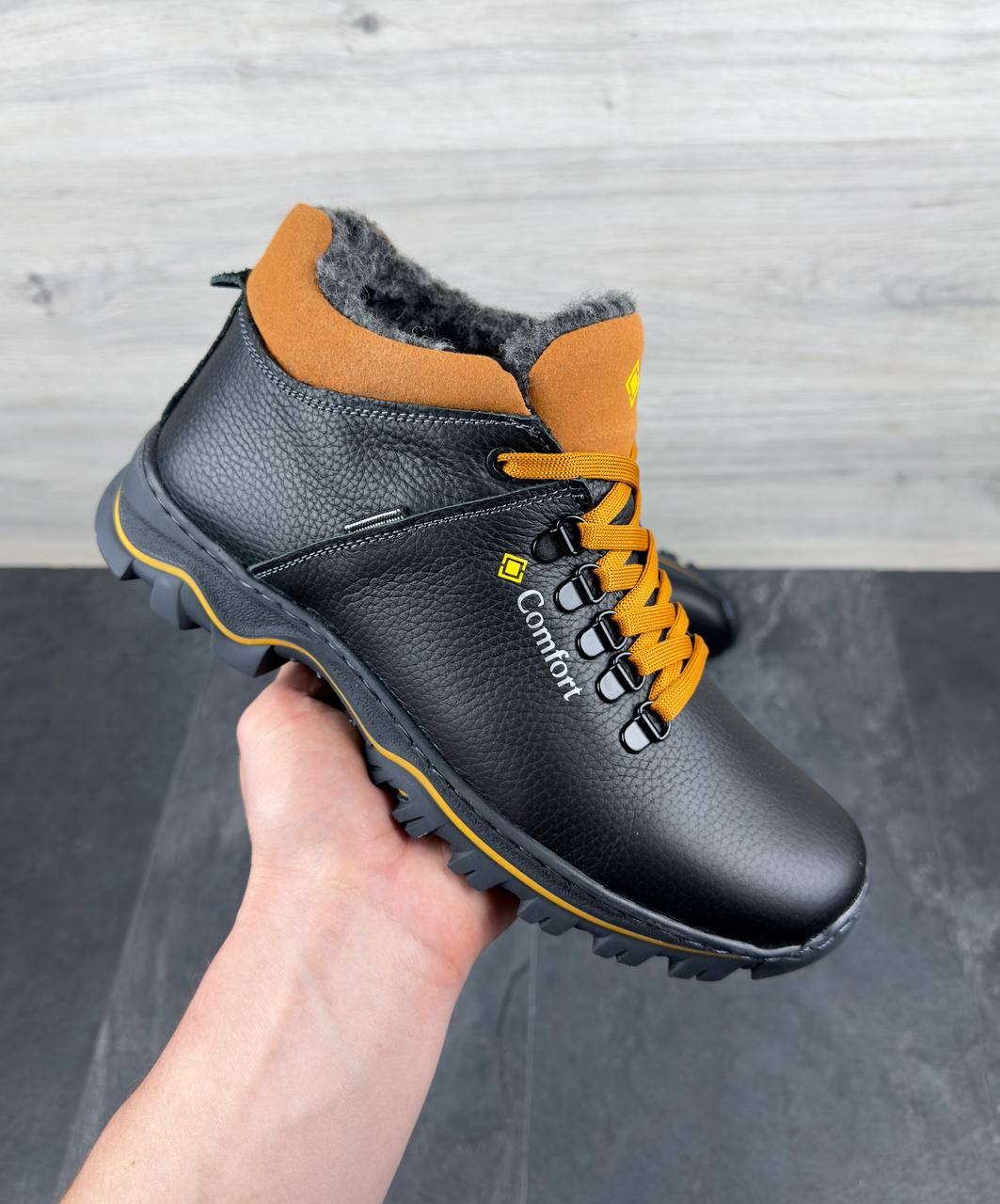 Чоловічі шкіряні черевики Код: М-93 comfort - Зображення 6