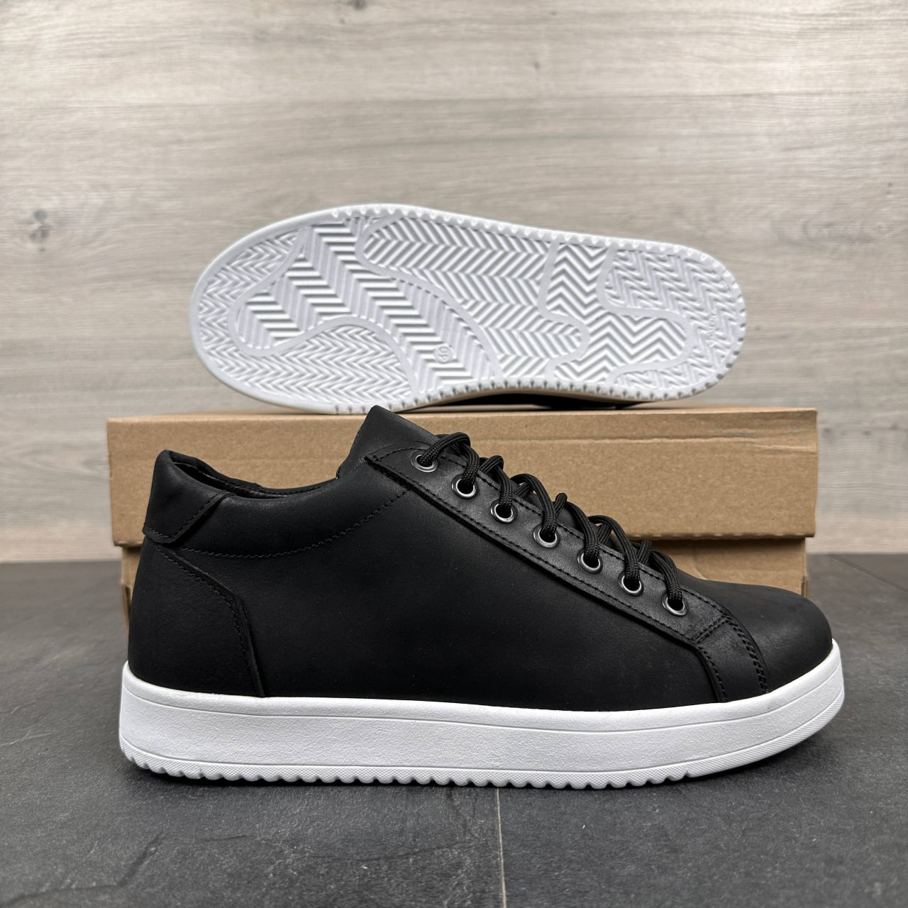 Чоловічі шкіряні черевики Код: 65 мустанг - Зображення 3