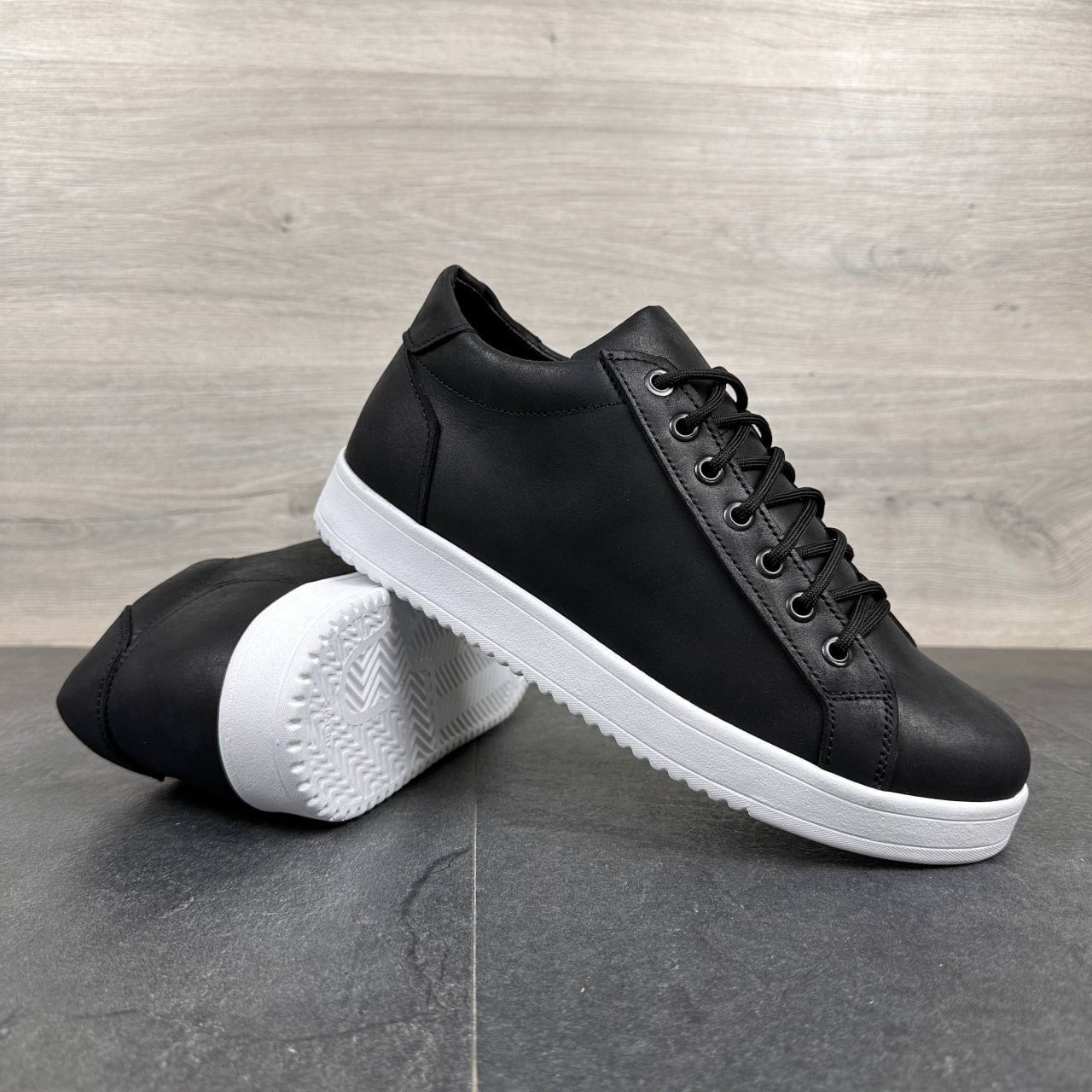 Чоловічі шкіряні черевики Код: 65 мустанг - Зображення 2