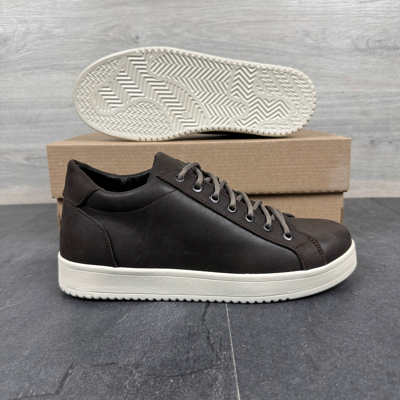 Чоловічі шкіряні черевики Код: 65 кор - Зображення 2