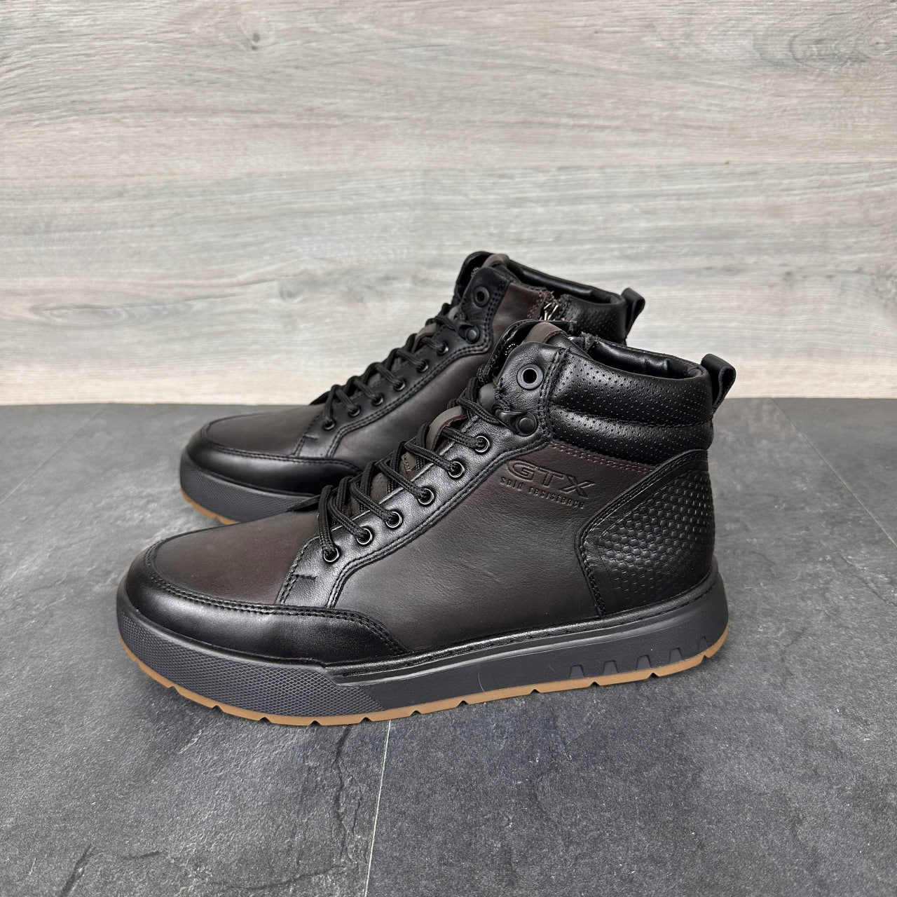 Чоловічі шкіряні зимові черевики (Топ якість) Код: DS 501 кор