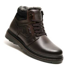 Чоловічі шкіряні зимові черевики (Топ якість)  Код: DS 801 кор
