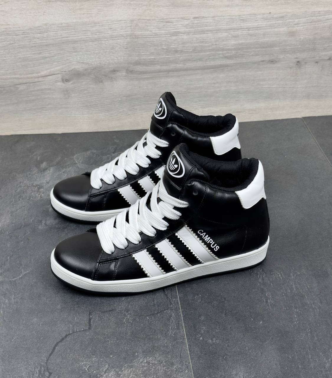 Чоловічі зимові шкіряні кросівки Код: Cam б.бот