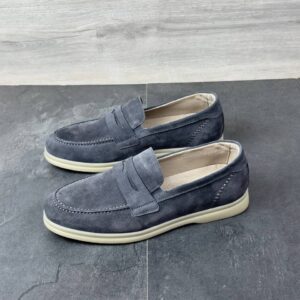 Чоловічі замшеві лофери (топ якість) Код: 688/5 сірий