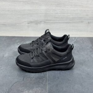 Чоловічі шкіряні кросівки (Топ якість) Код: TS чорний